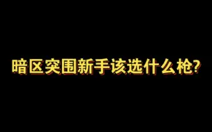 Video herunterladen: 暗区突围，新手该怎么选枪？