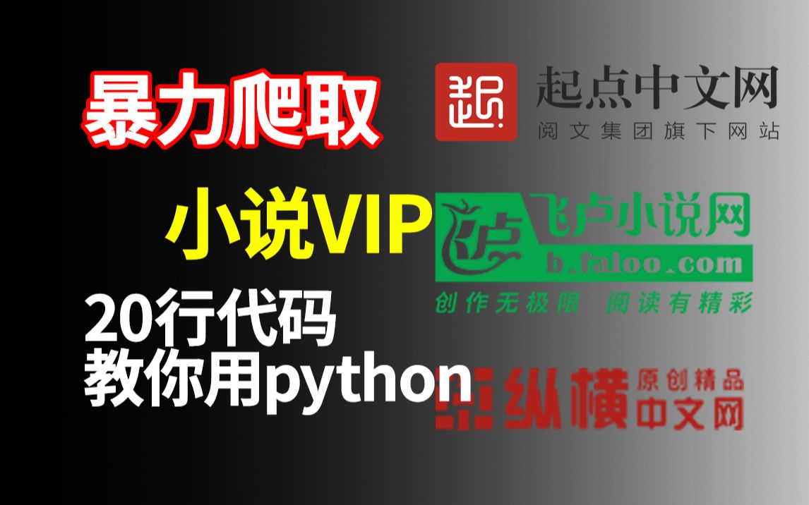 [图]【Python爬虫】小说党福音！两分钟暴力爬取VIP小说，源码可分享，免费下载并保存为TXT文件，小学生也能学会（附源码）