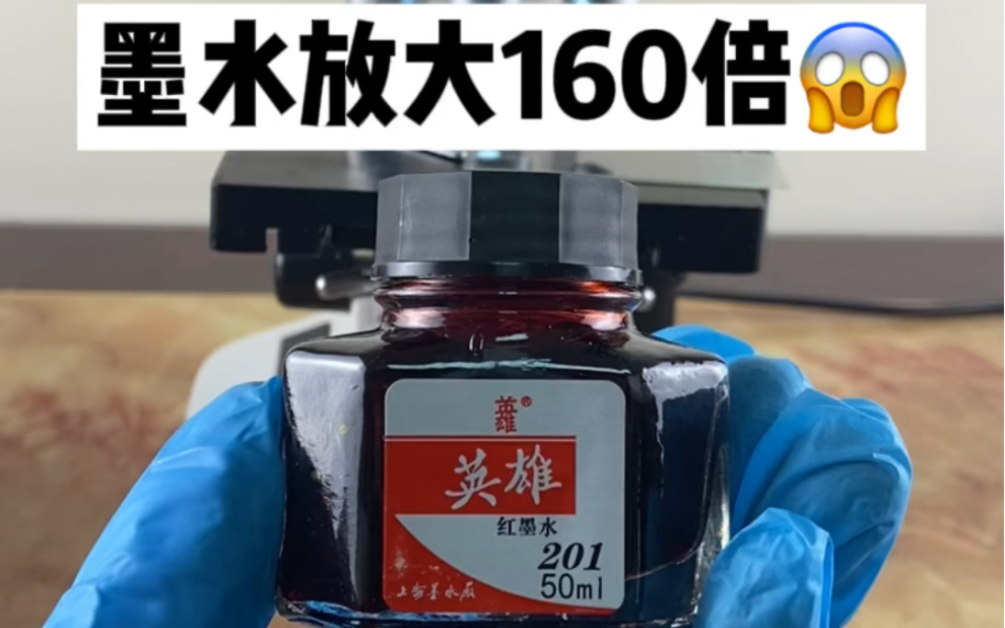 [图]墨水放大160倍你有见过吗？