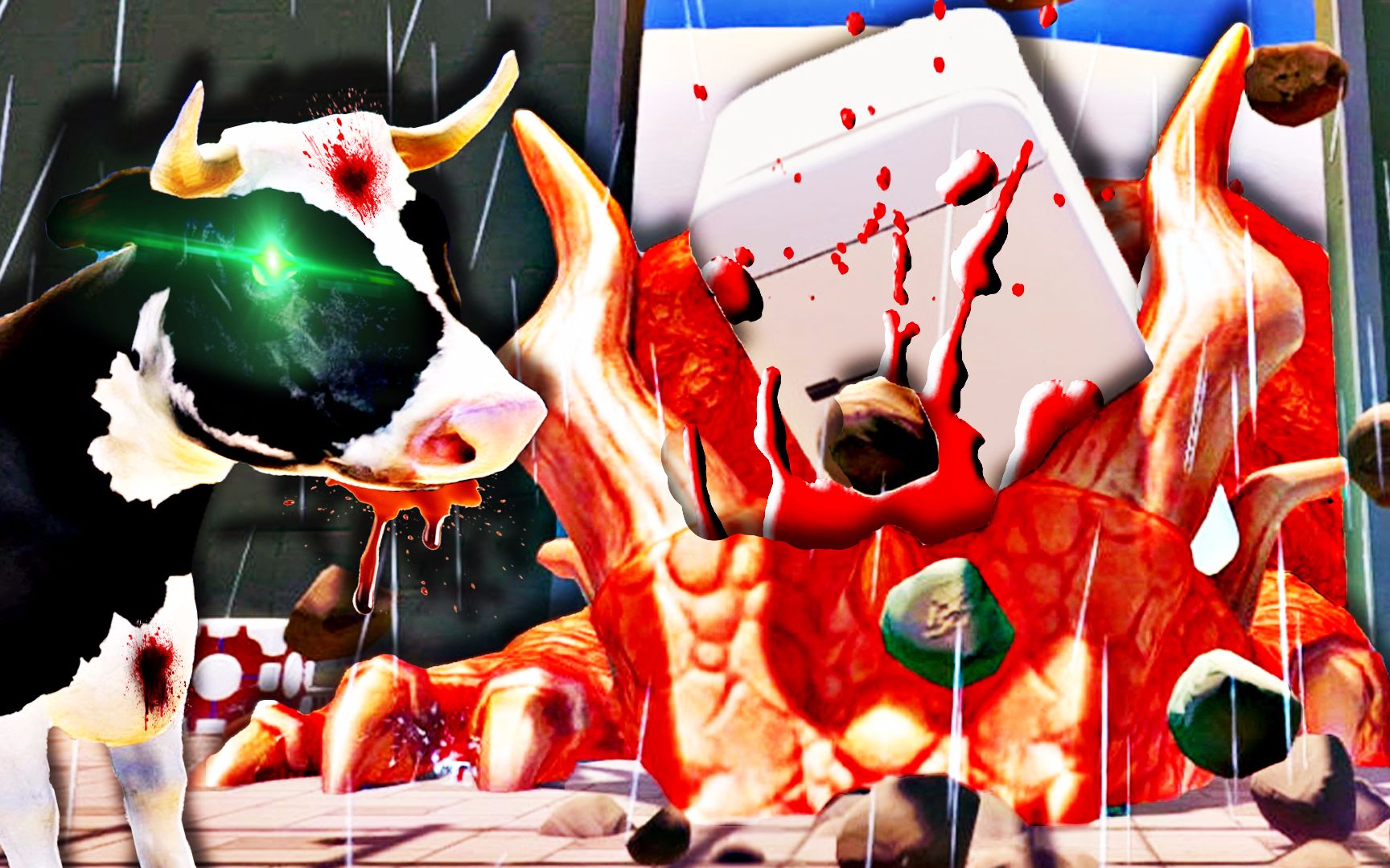 屌德斯解说自杀伙计奖励关卡给奶牛喝化学药水最终变异成僵尸牛并用