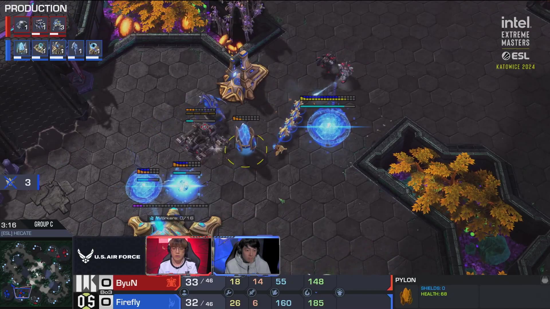 【英文】星际争霸2 iem 卡托维兹2024 夜蝶 vs byun