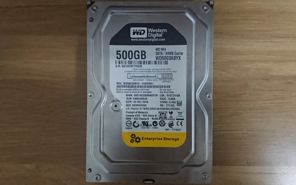 某宝上近七十元买的西部数据500g清零盘翻新盘机械硬盘开箱测评