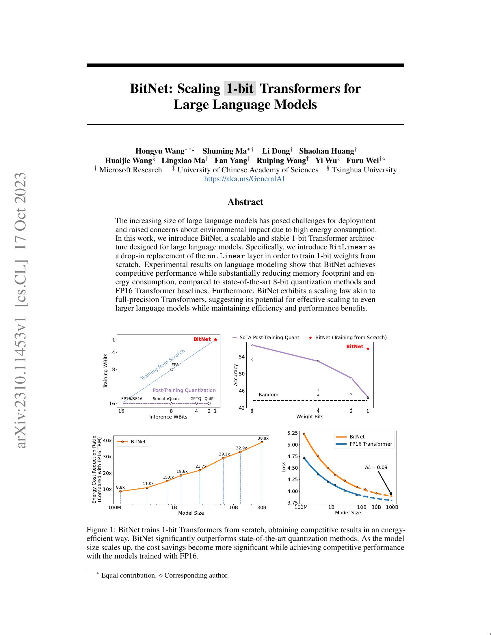 BitNet: Scaling 1bit Transformers for Large Language Models哔哩哔哩bilibili