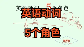 英语动词的5个角色，是英语语法的核心知识
