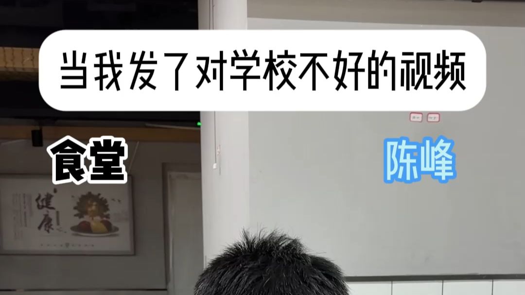 当我在网上发了一条对学校不好的视频