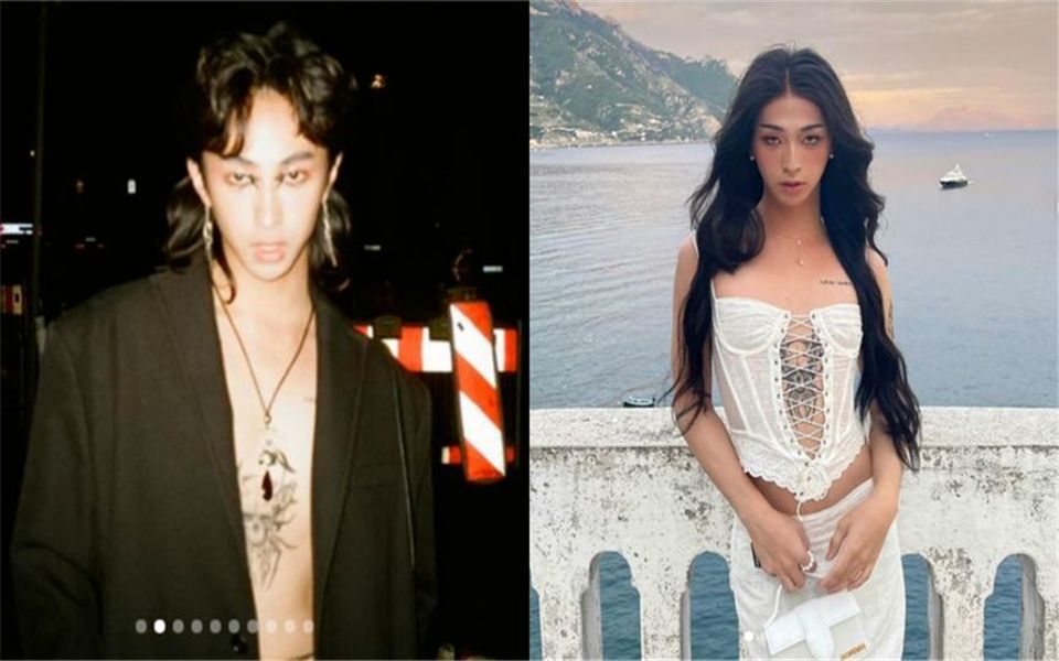 伊能静儿子哈利又扮女装,浓妆艳抹与男装判若两人,曾获妈妈力挺_哔哩