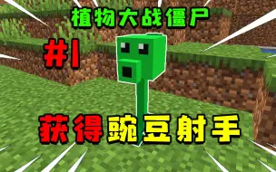 Download Video: 我的世界植物大战僵尸1：开局一个豌豆射手，要会怎么做呢？