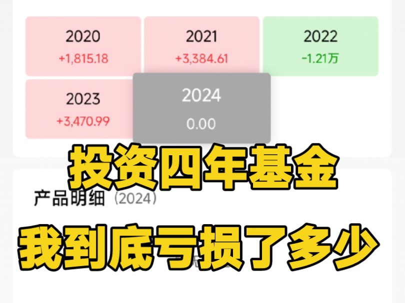 投资四年基金,我到底亏损了多少,普通人为什么要投资?哔哩哔哩bilibili