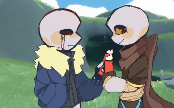 亖个骨来到光遇?3(别问画风为什么不一因为不是同天画的)