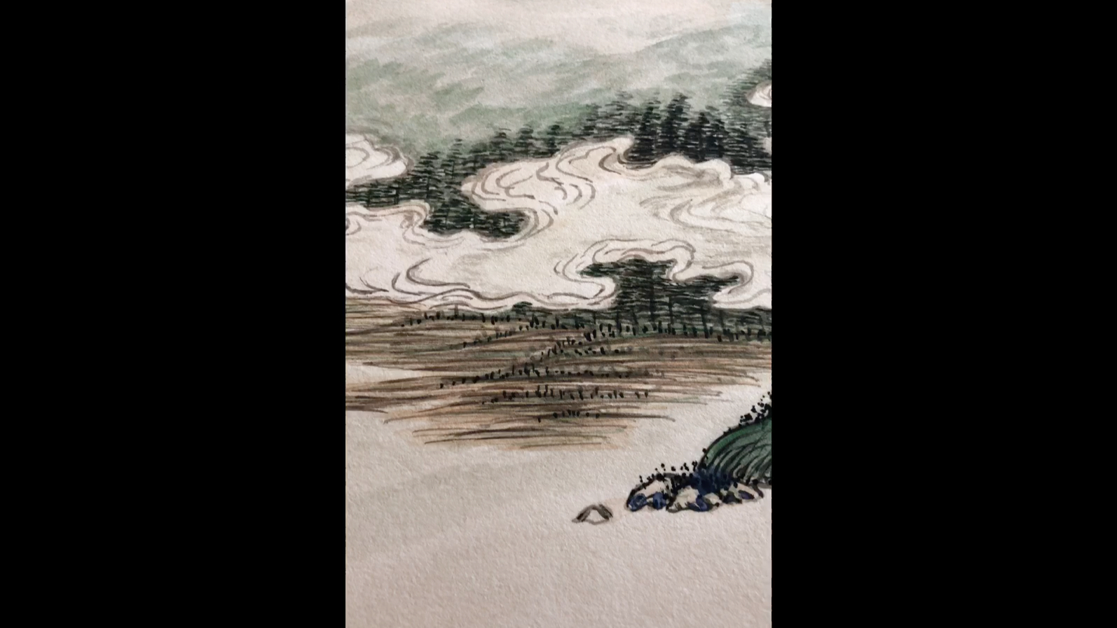 [图]【水粉画】临摹王时敏山水花鸟册八开之37