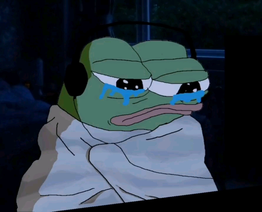 青蛙pepe哭泣表情包图片