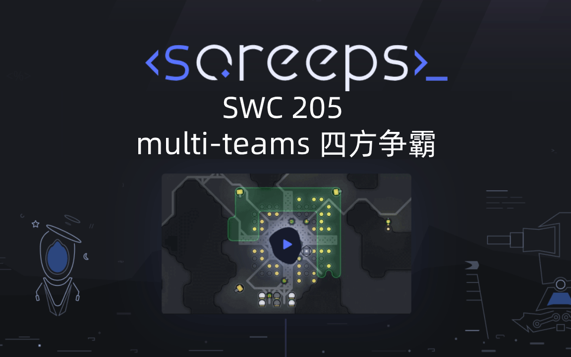 [图]【Screeps回放】SWC 205 - multi-teams/四方争霸