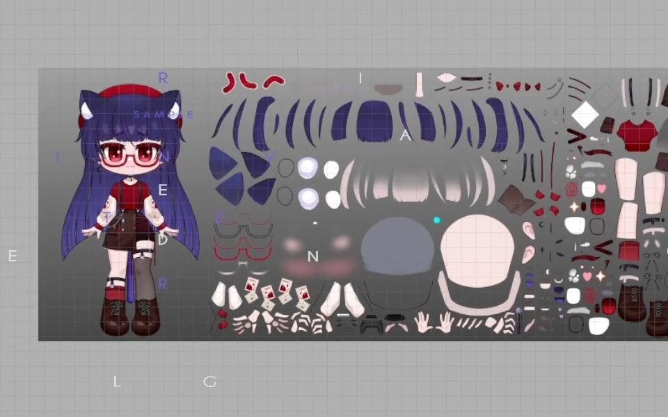 【live2d拆分展示】画得多拆得多