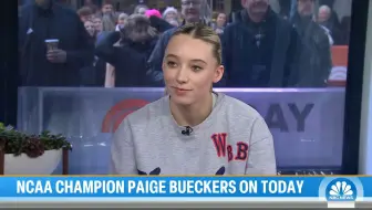 UConn女篮夺冠后Paige Bueckers的今日秀采访