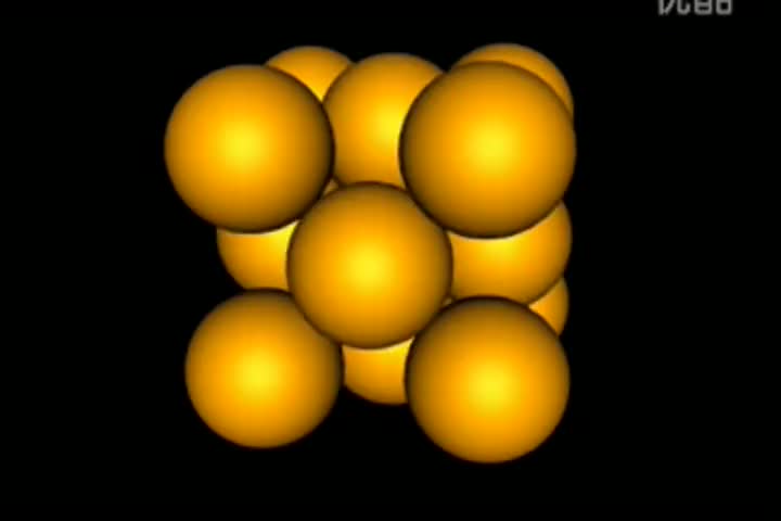 12动画演示:面心立方最密堆积1