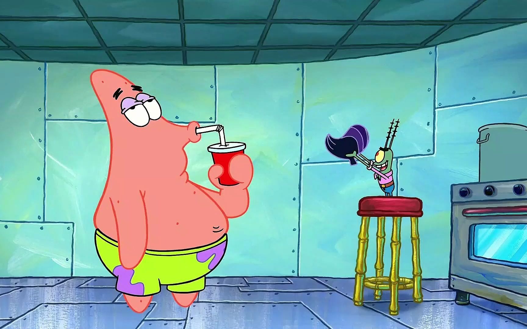 派大星变身痞老板,成功获取蟹黄堡秘方