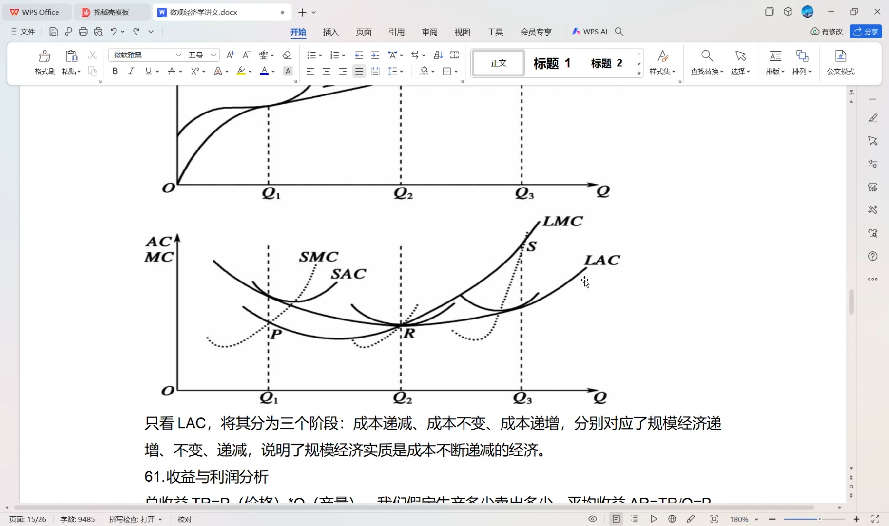 微观经济学第二十三讲 长期成本分析