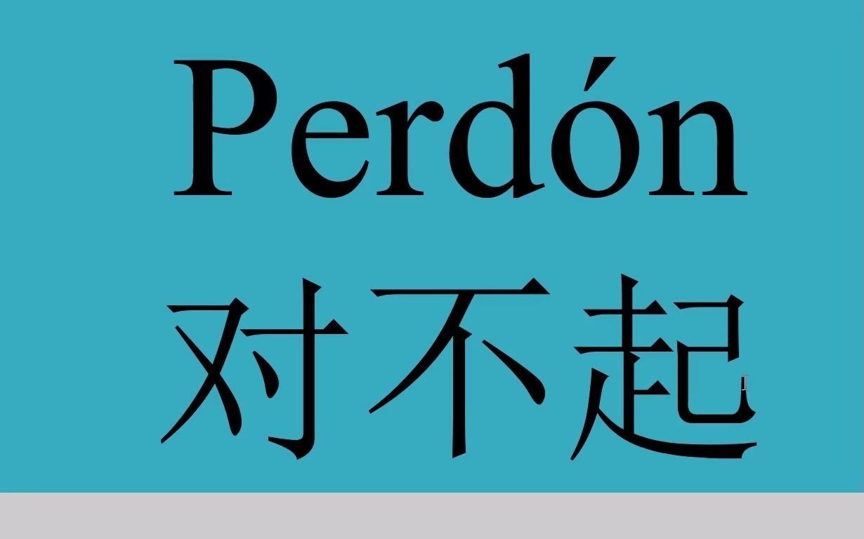 西班牙语对不起怎么说/小语种口语网官网哔哩哔哩bilibili