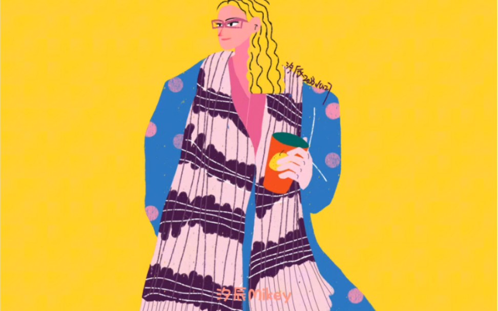 扁平人物插画上色