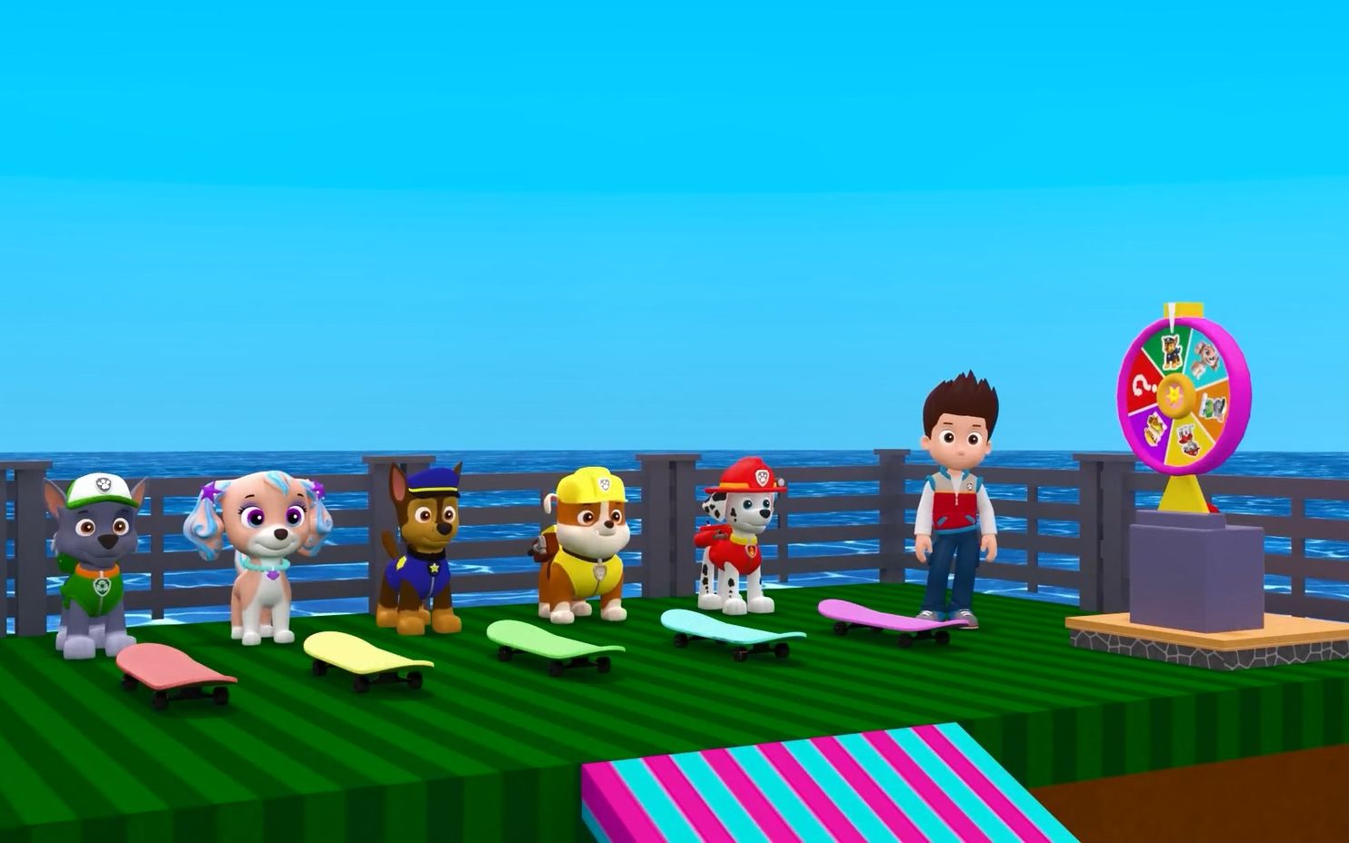 汪汪队立大功游戏 毛毛小砾阿奇灰灰水上闯关 看它们怎么穿越森林到达