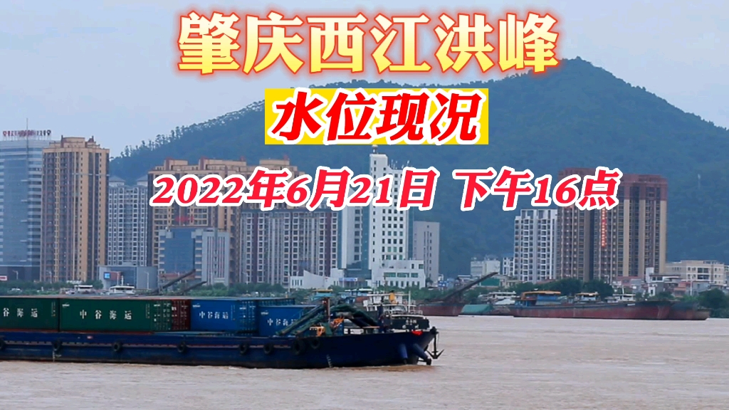 最新现况:肇庆端州西江水位情况,2022年6月21日下午16点实拍哔哩哔哩bilibili