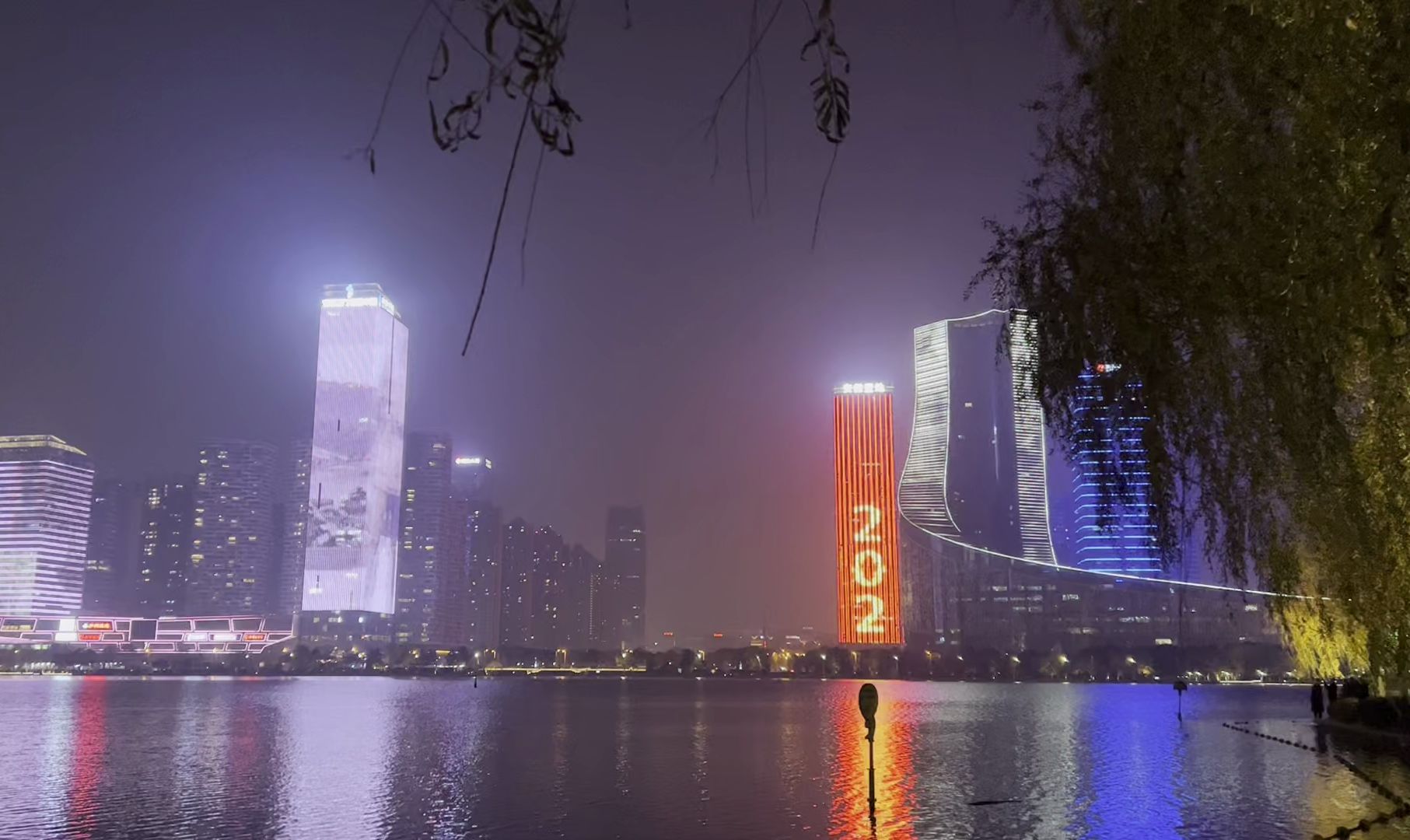合肥天鹅湖跨年灯光秀