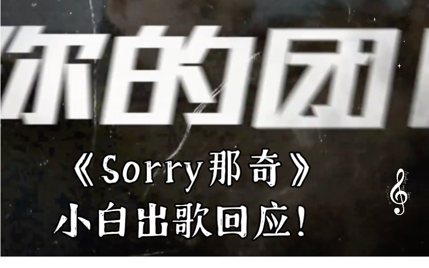 [图]《Sorry那奇》小白出歌回应！