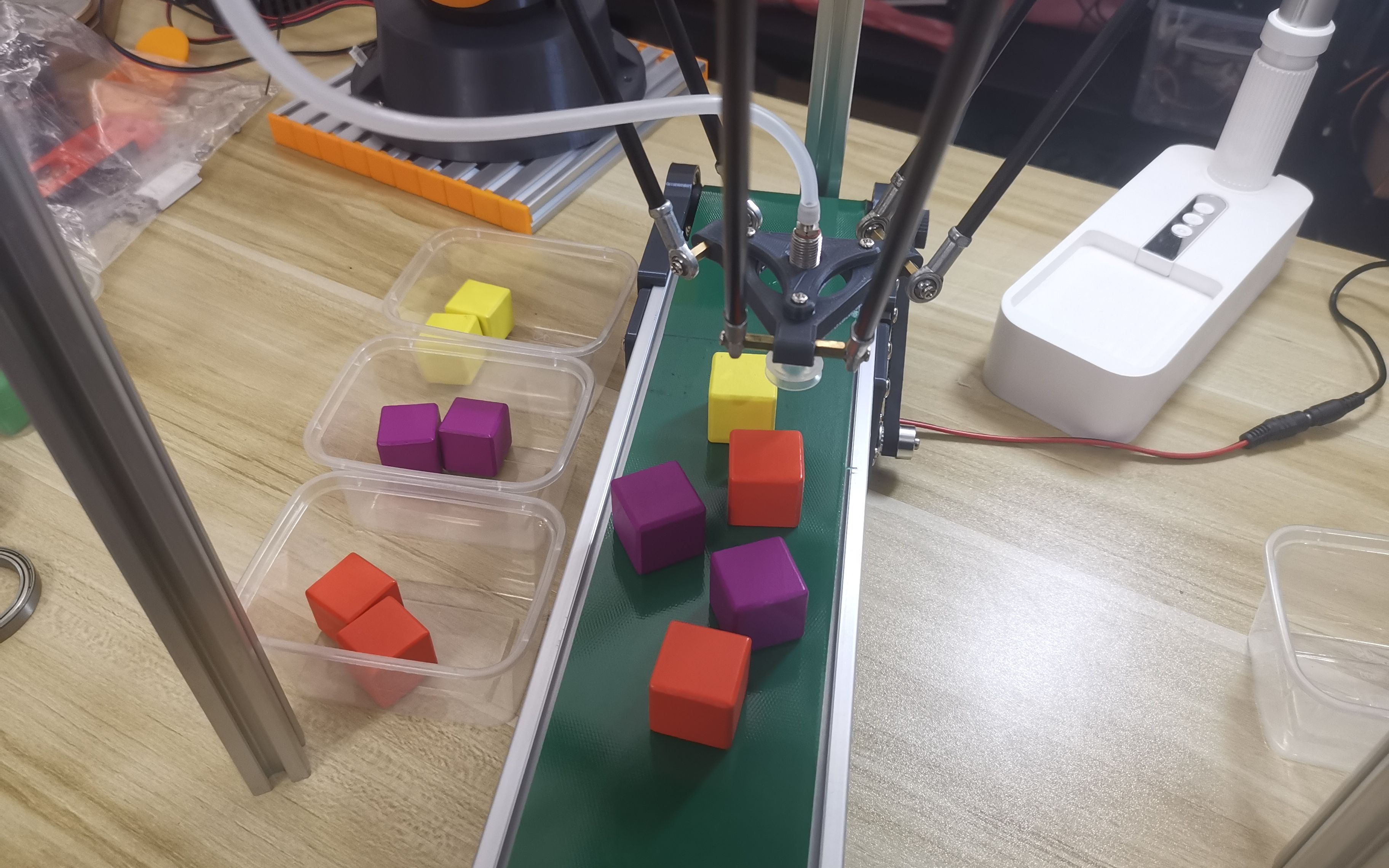 delta并联机械臂视觉抓取颜色分拣