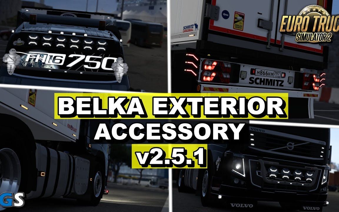 【YouTube】欧卡2modBC  Belka 外部配件 v2.5.1|ETS2 1.48| BC  Exterior Belka Accessory哔哩哔哩bilibili欧洲卡车模拟2