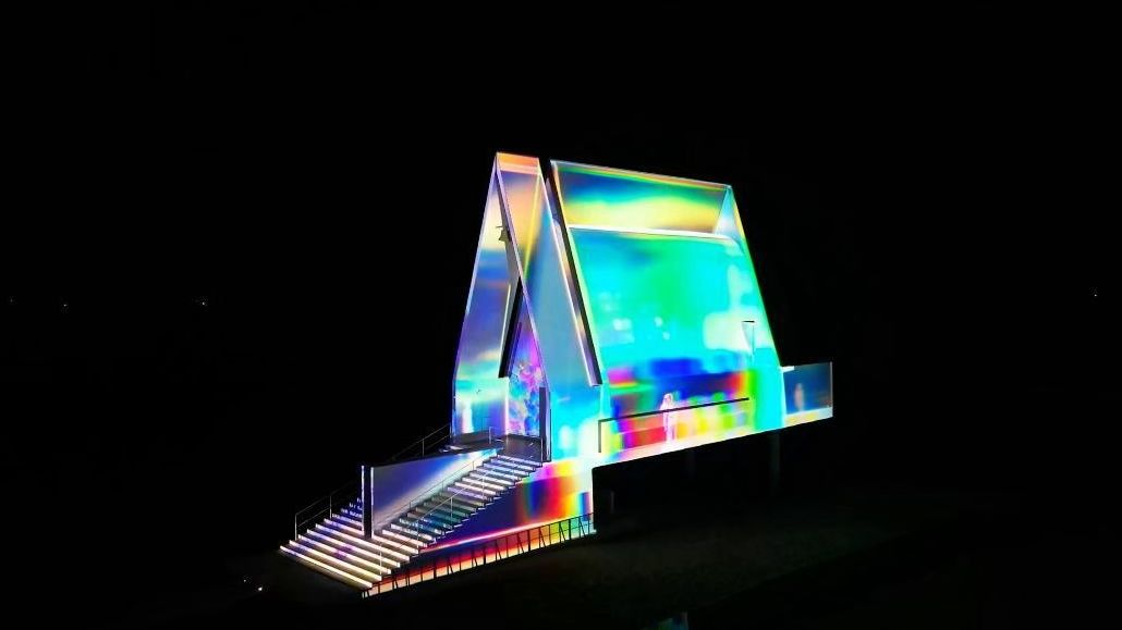 阿那亚礼堂3dmapping投影秀
