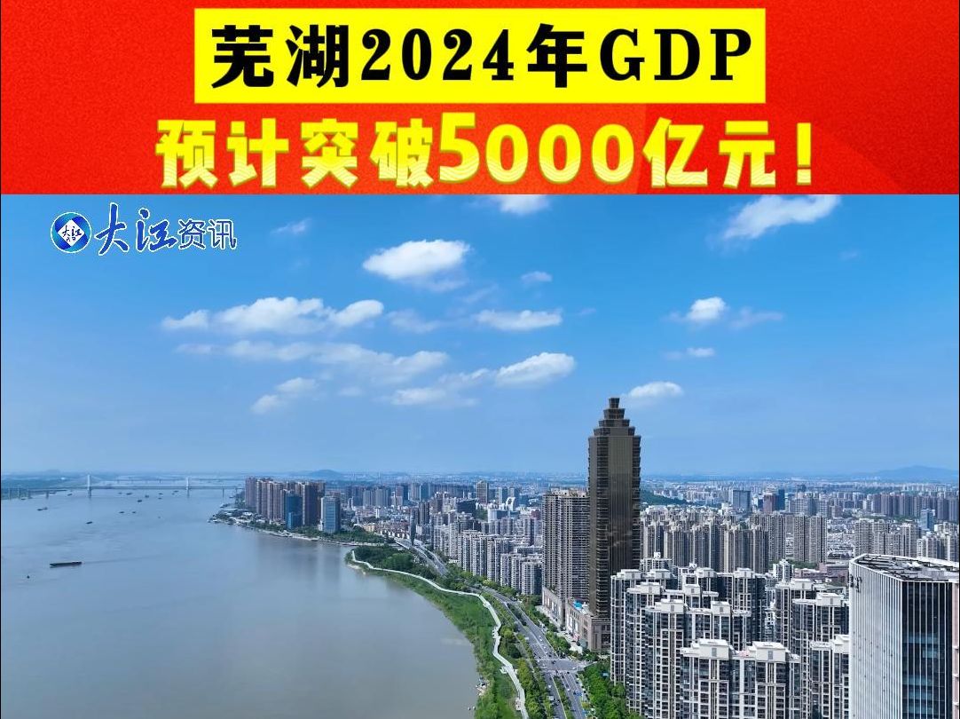 芜湖2024年GDP 预计突破5000亿元!哔哩哔哩bilibili