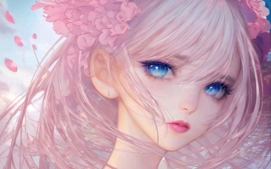 ai绘画,二次元美少女,粉粉小公主