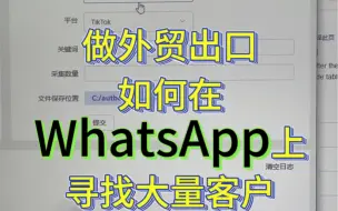 Download Video: 做外贸出口如何在WhatsApp上寻找大量客户？