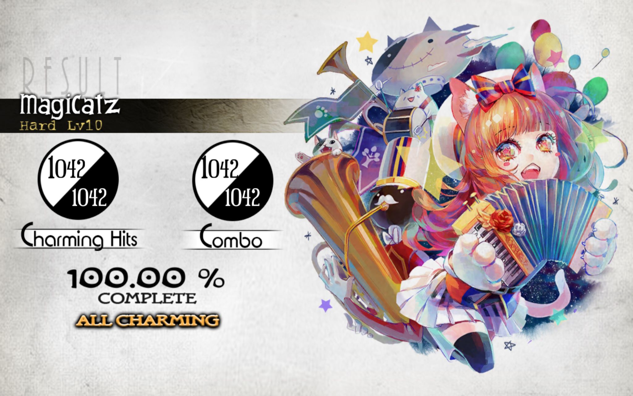 [图][Deemo] MagiCatz (Hard Lv.10) 100.00% All Charming