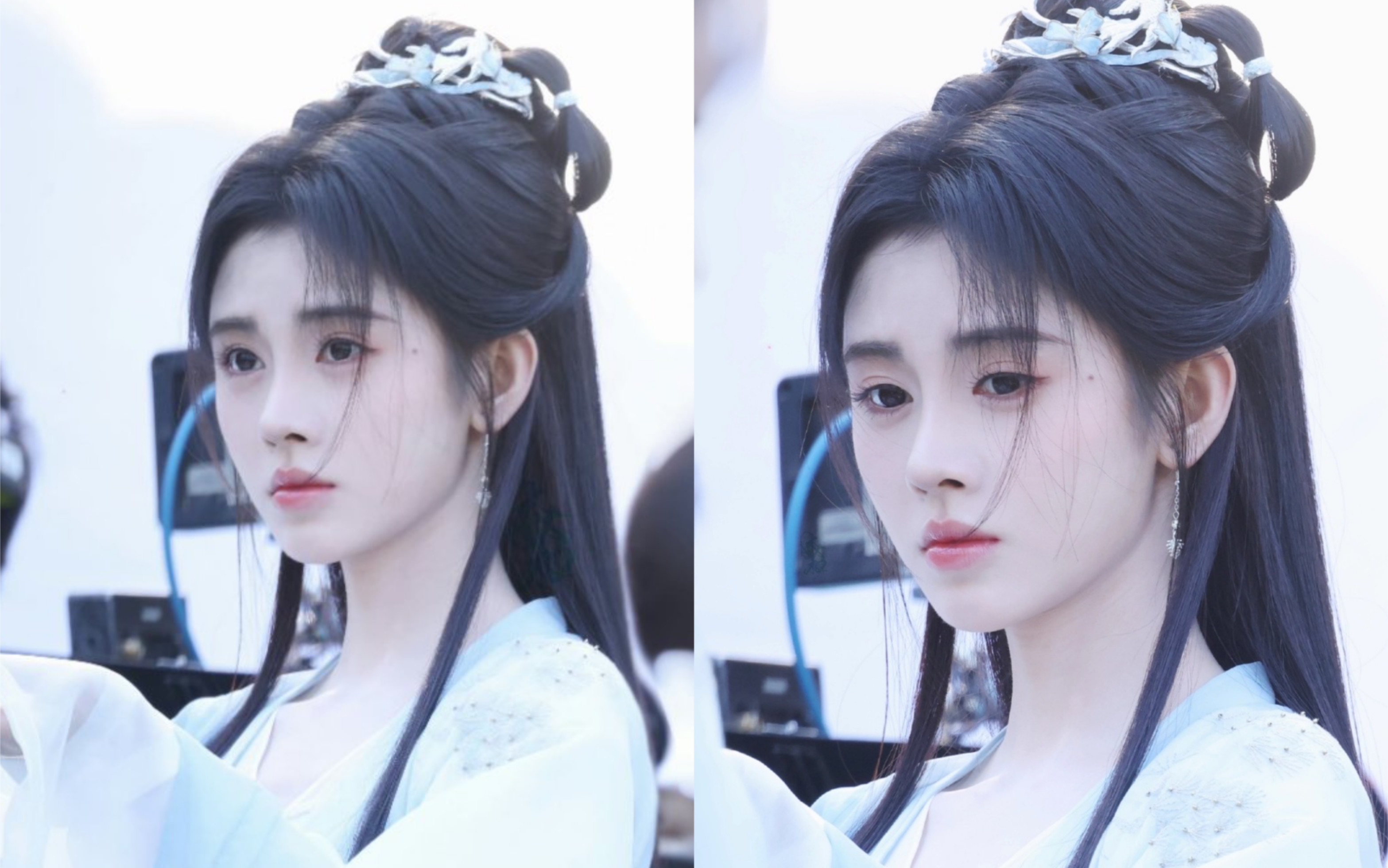 大浓妆了,怎么会有人越素越美,清冷感直接拉满【鞠婧祎|千香路透】