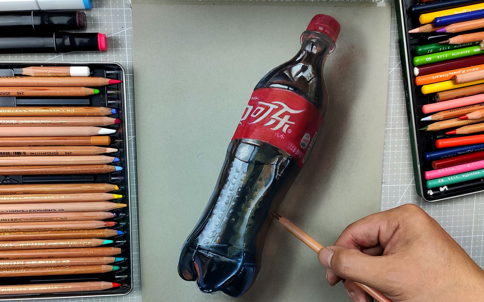 画一瓶可乐,号称肥宅快乐水!