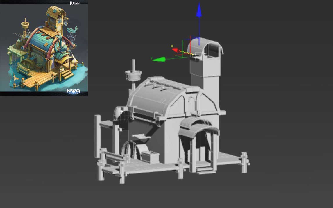 【3dmax建模】新手入门简单小场景模型制作,3dmax零基础小白场景练习