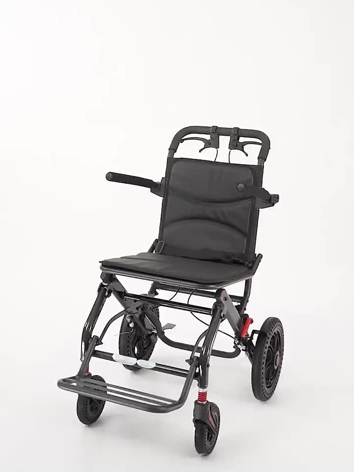 轻铝合金小型家用简易旅行代步车(港孚老年人折叠轻便小便携超轻轮椅)
