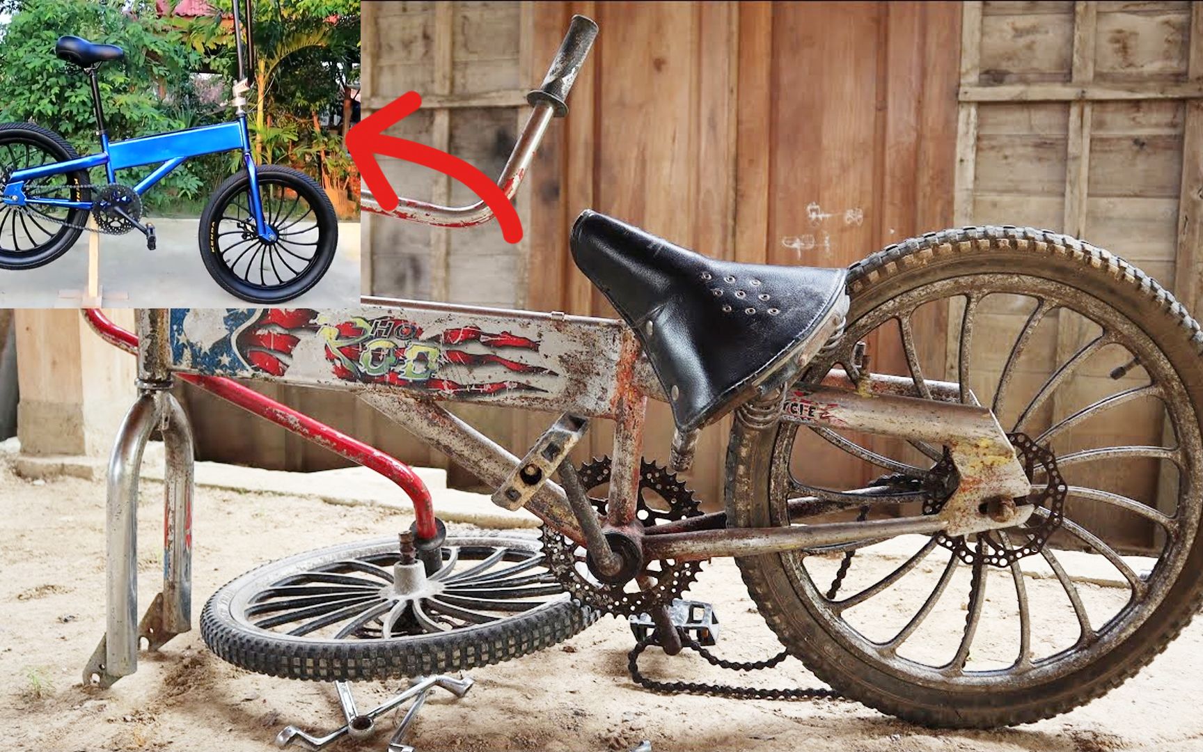 10块钱收的报废自行车,强行修复翻新一下,200块不卖_哔哩哔哩_bili