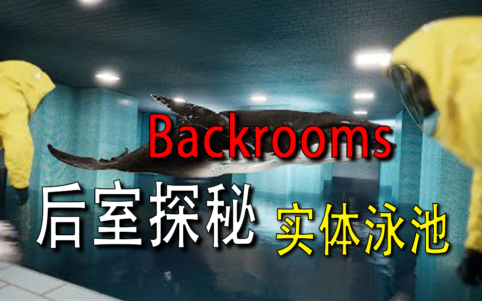 [图]【Backrooms】-后室.游泳室- Poolrooms【实体泳池】鱼！好大的鱼！虎纹鲨鱼！