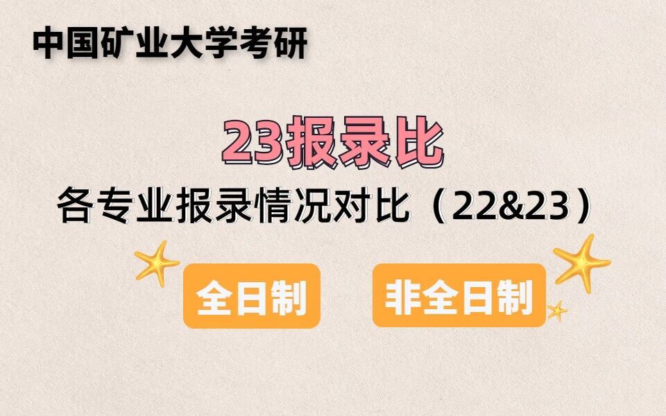 【矿大考研】23&22年中国矿业大学各专业报录情况对比|听说去年报考人数变动很大?哔哩哔哩bilibili