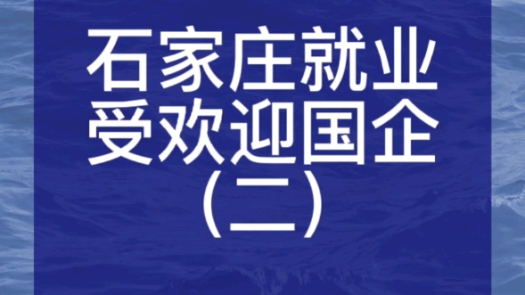 石家庄这些国企受欢迎,你想去哪家工作呢?哔哩哔哩bilibili