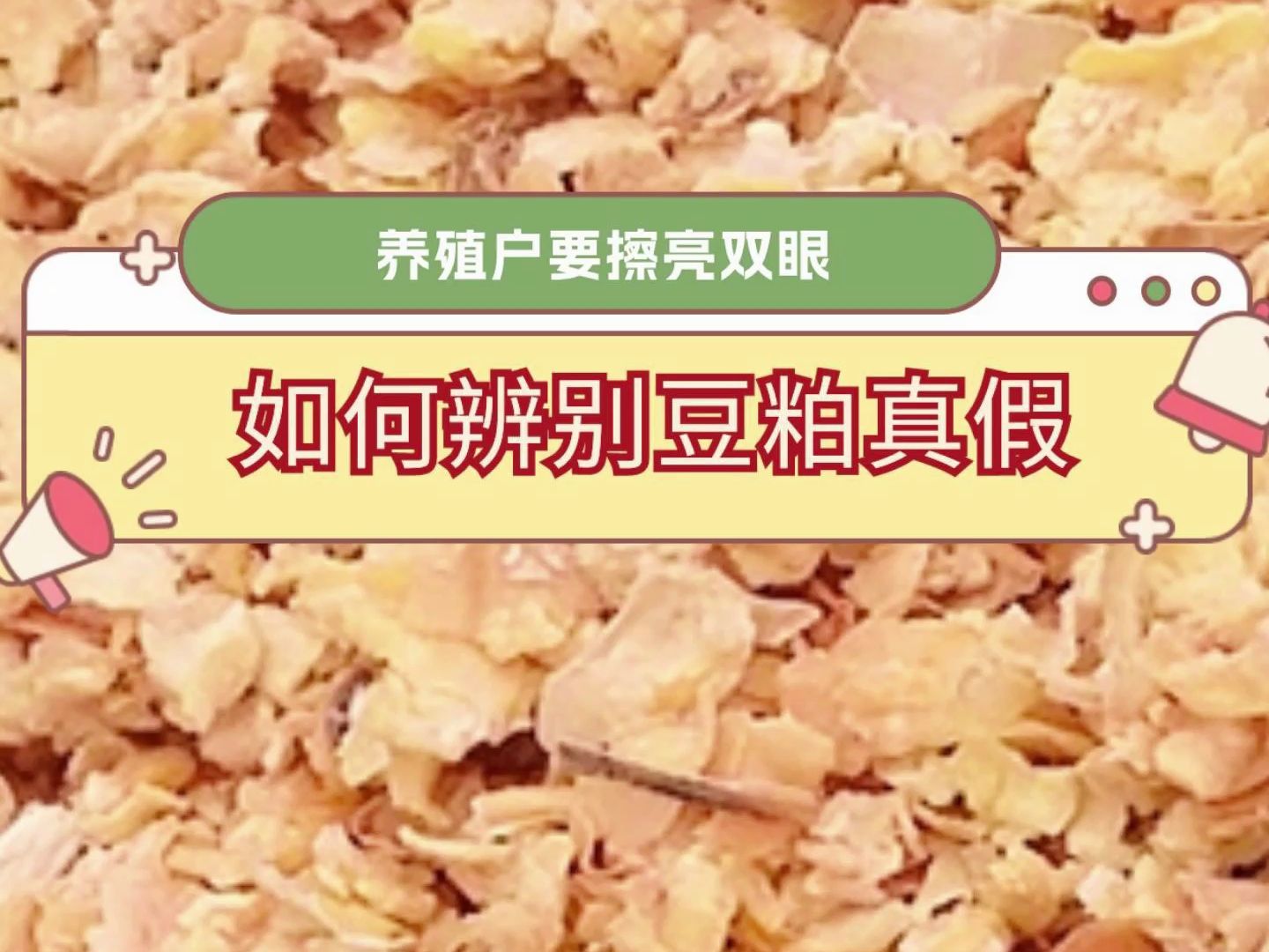 易养直:豆粕有真有假,养殖户千万有看清哦