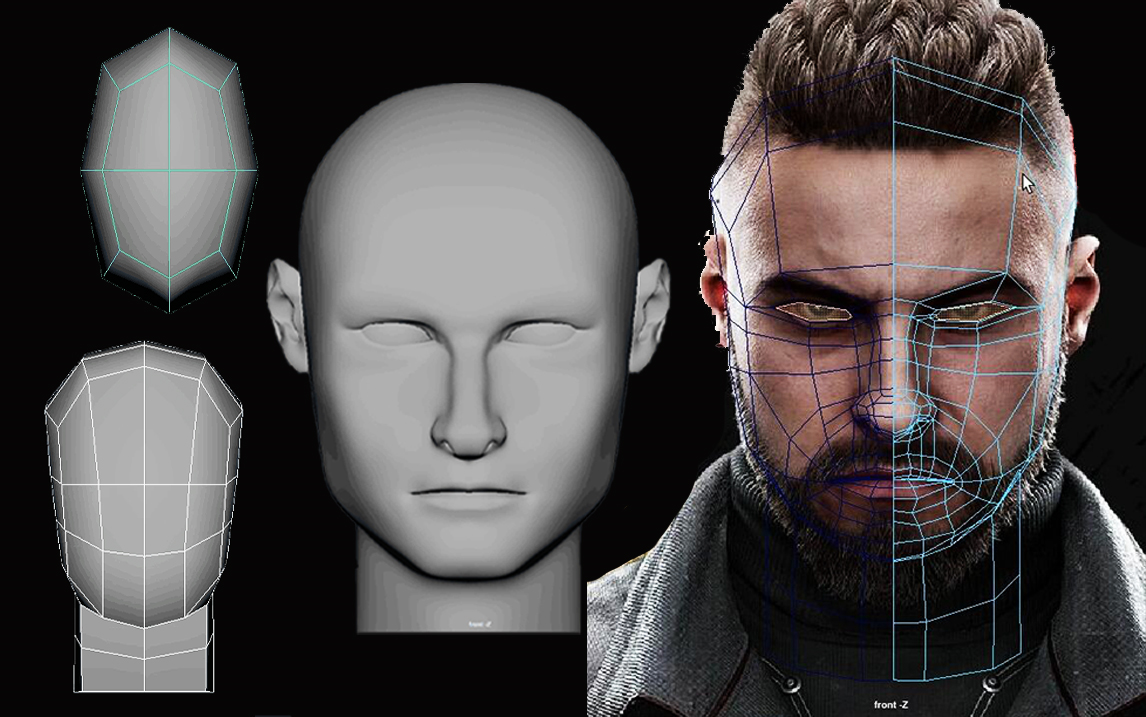 【maya人物布线】原子之心游戏角色模型制作,从零到精通的角色建模