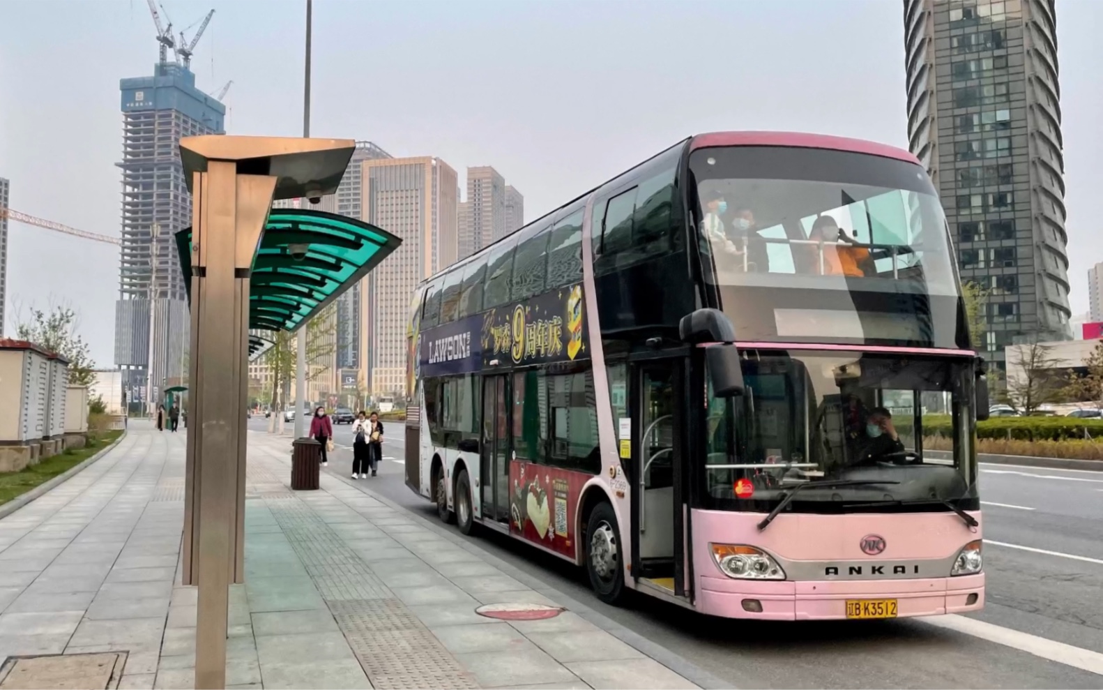 大连公交 16路双层巴士 乘坐纪录(ost:六月- 路口)_哔哩哔哩_bilibili