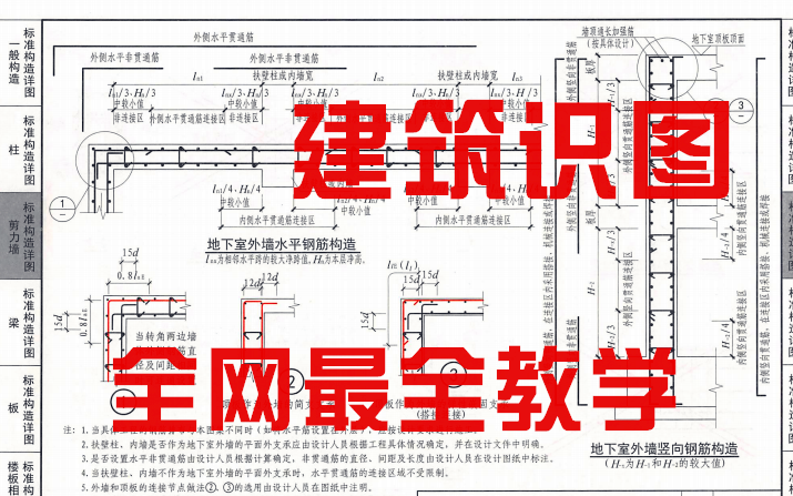 [图]【最全识图教学】建筑工地识图大全_施工图纸识图_CAD教学_钢筋算量-101图集视频讲解【小白必看】