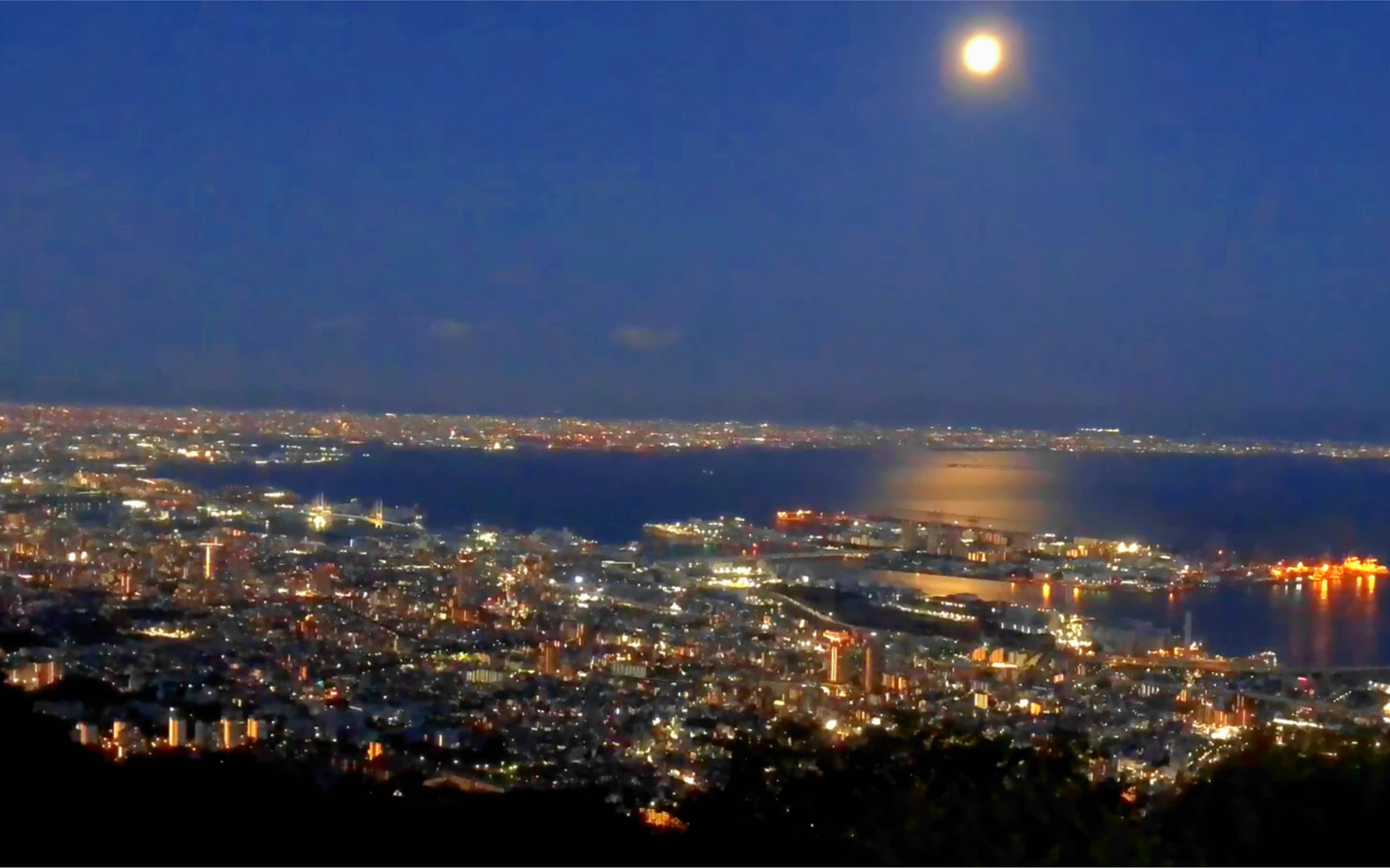 日本旅行|神户摩耶山夜景延时,很好看,但是来一次就够了!