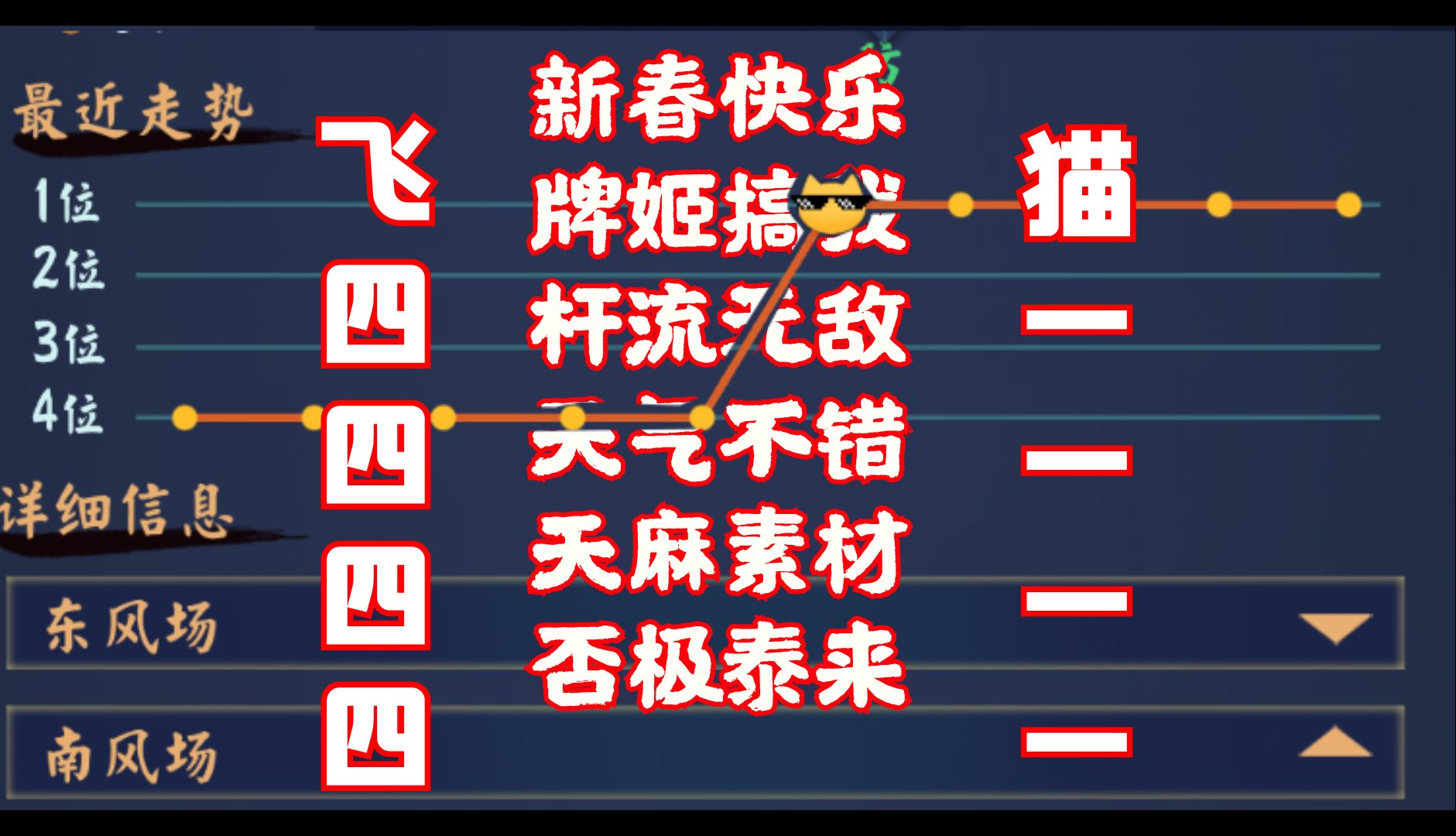 五连四五连一!跨年麻将最精彩的一集!天麻新素材!桌游棋牌热门视频