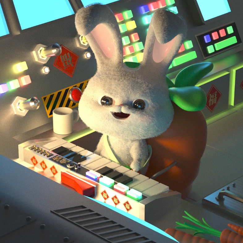 兔吉回地球过年