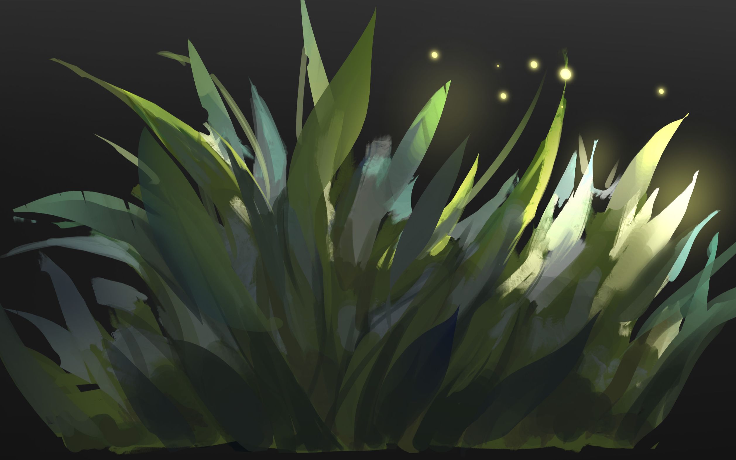 【板绘】基础的厚涂技法教你画草地,原来是需要这么些步骤才能出效果